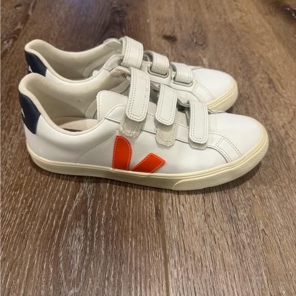 Veja Cream and Orange Sneakers - Picture 1 of 2